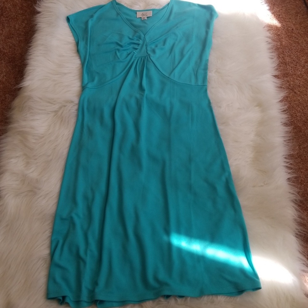 Casual Living blue V neck dress. Size M - Picture 7 of 12